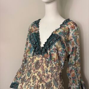 Bohemian style flowy dress